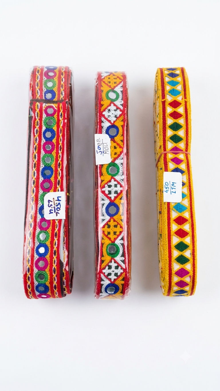 Assorted Embroidered Fabric Trims