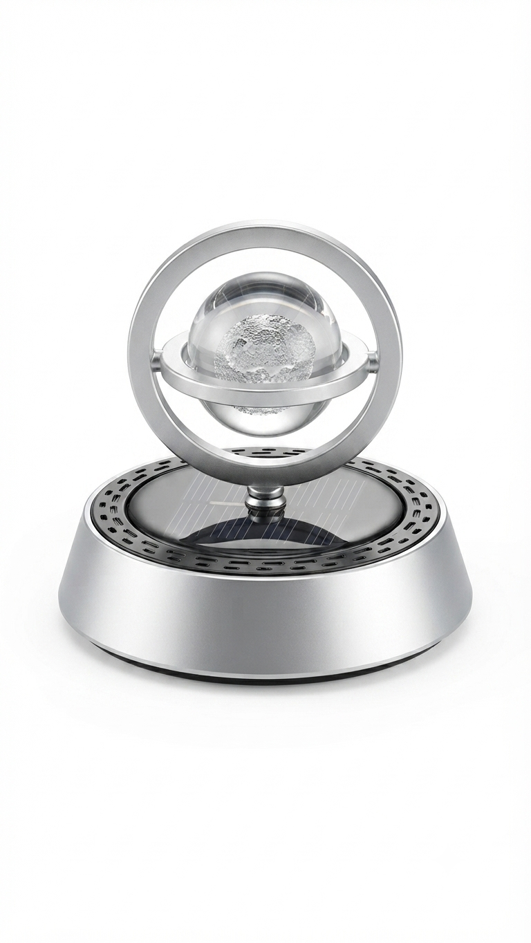 Solar-Powered Rotating Gyroscopic Car Aromatherapy Diffuser