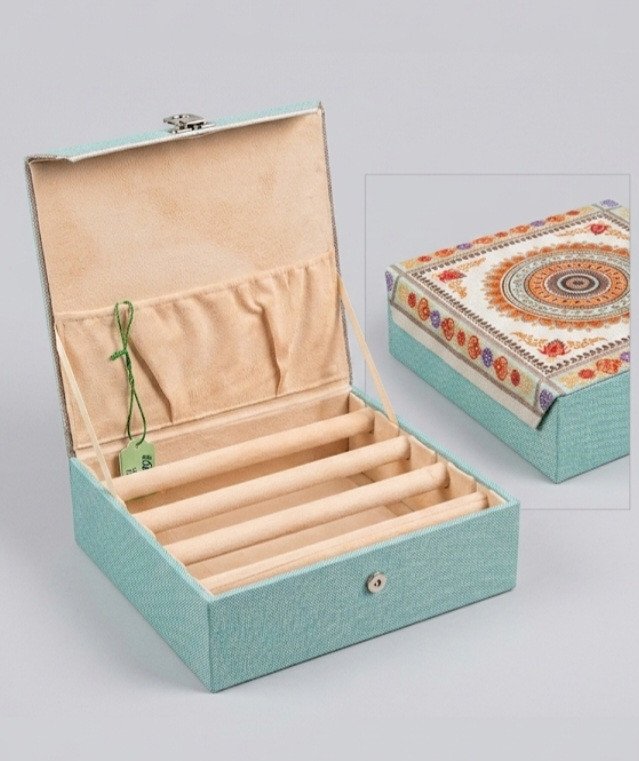 Veda Mandala Bangle Box - Turquoise