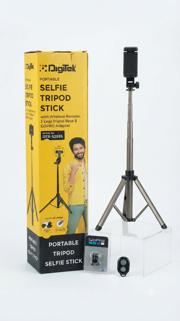 Digitek DTR-525SS Portable Selfie Tripod Stick