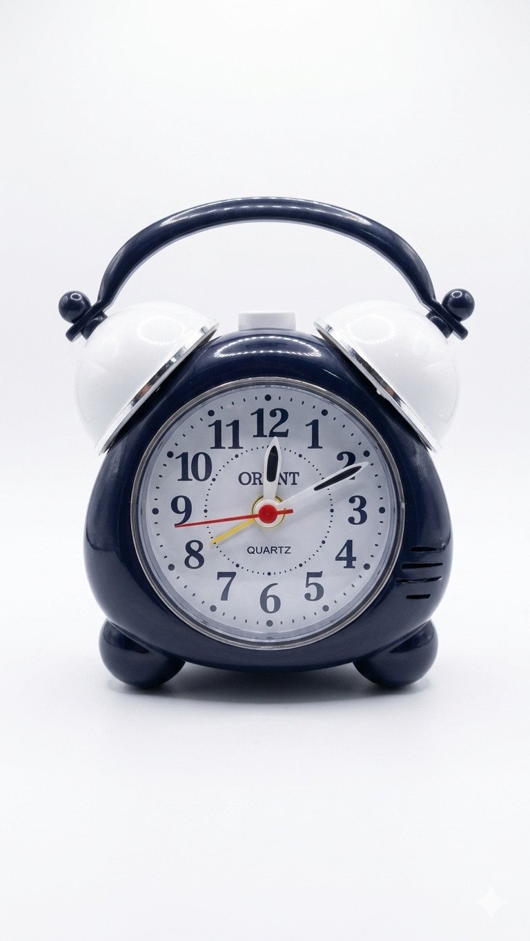 Orient Vintage-Style Twin Bell Quartz Alarm Clock