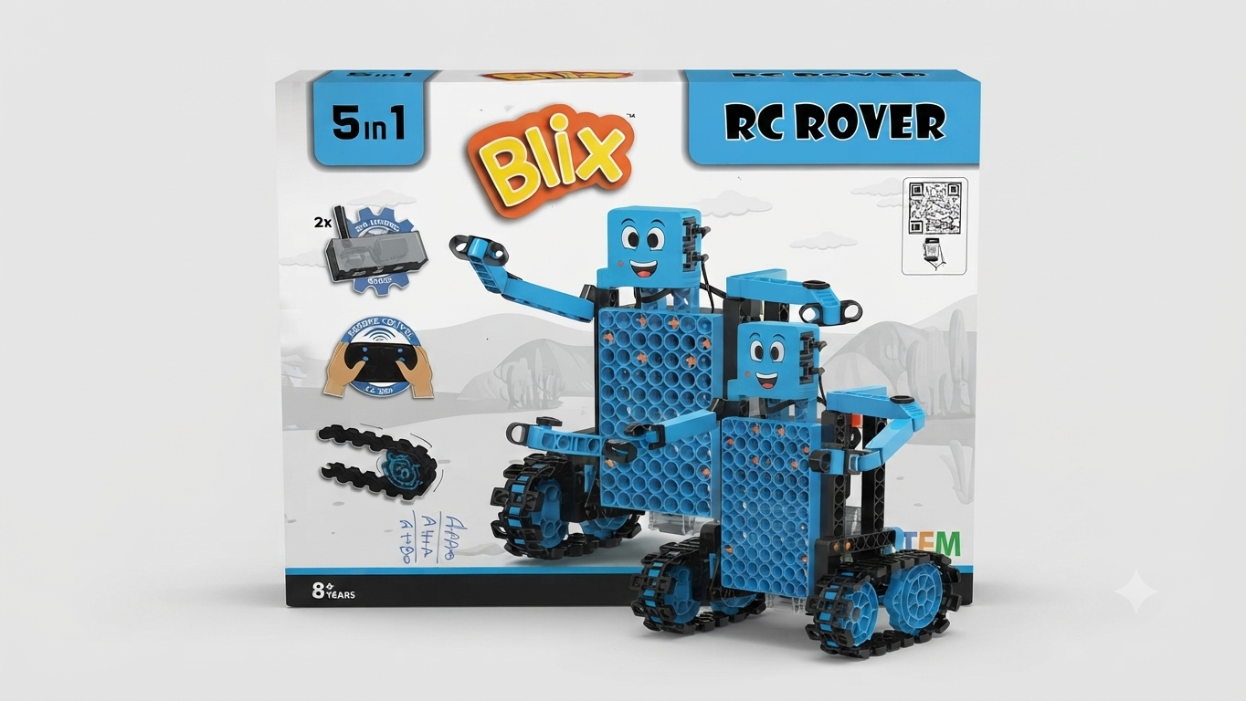 Blix 5-in-1 RC Rover (STEM building set)