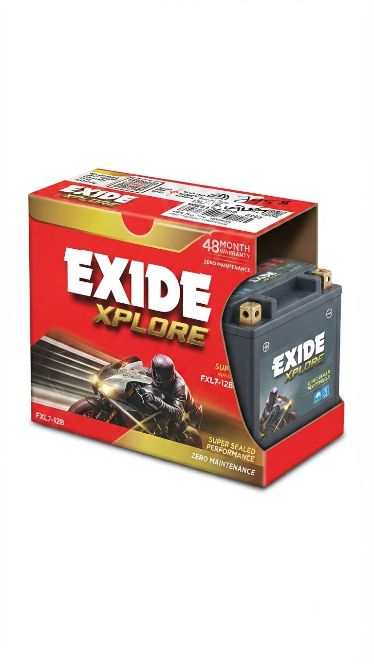 Exide Xplore (Model FXL7-12B) Motorcycle VRLA Battery