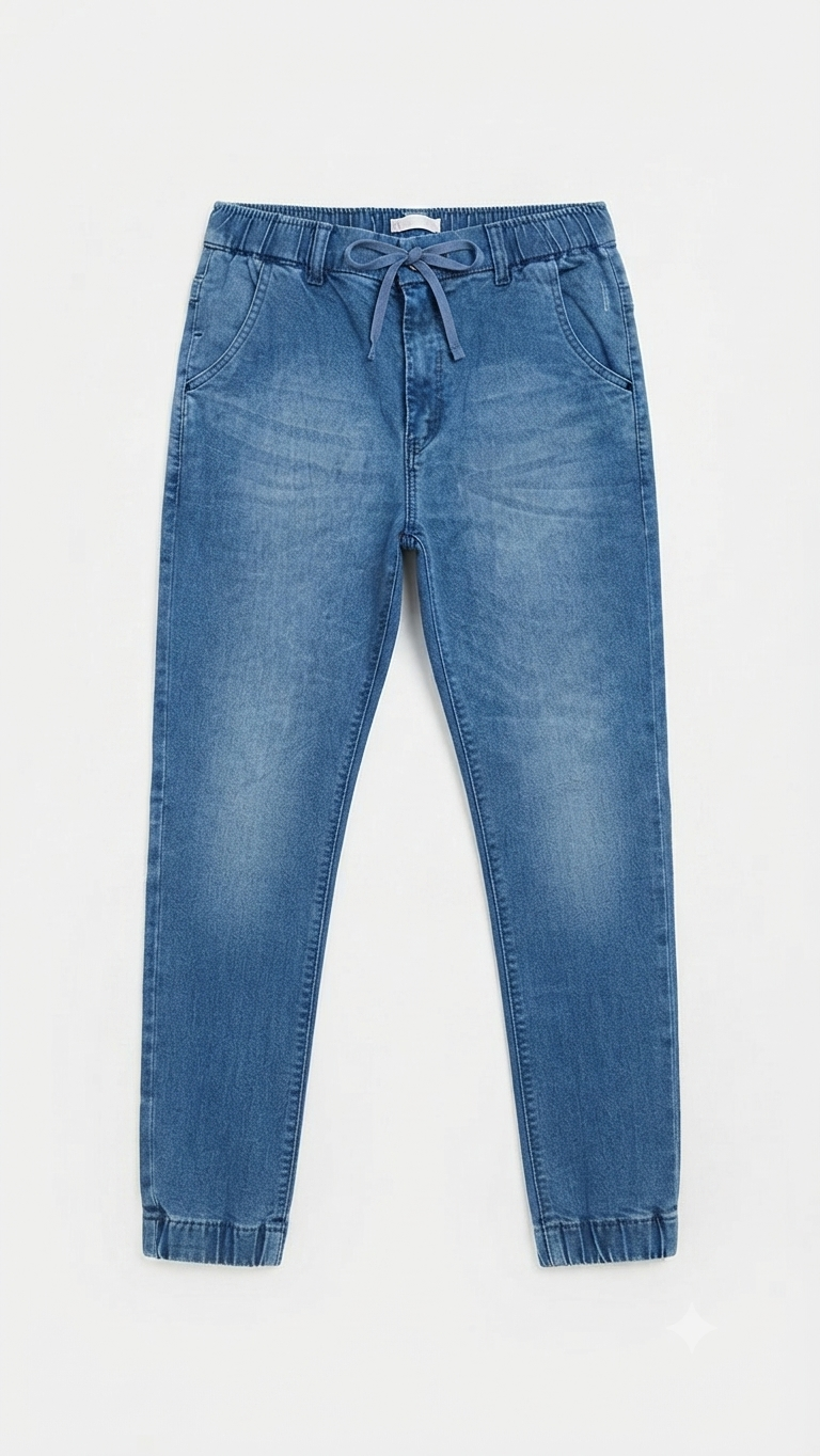 Blue Denim Jogger Jeans
