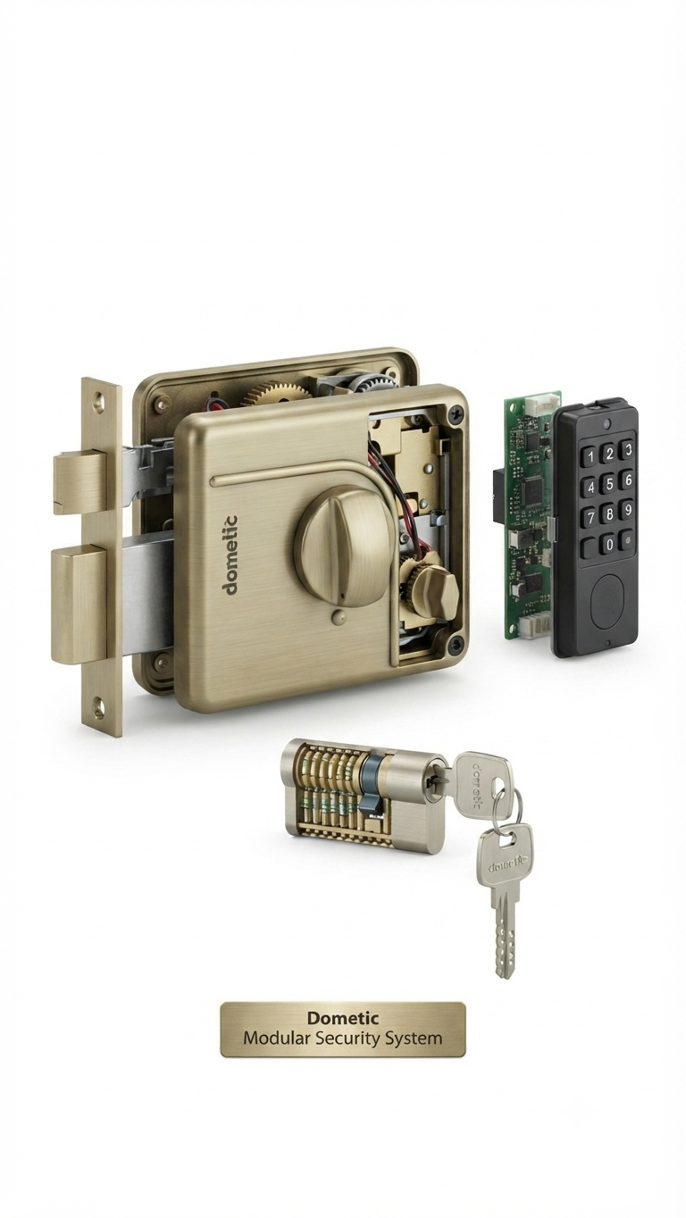 Dorset Rim Lock / Surface Mount Nightlatch Door Lock Mechanism (with cylinder and keys)