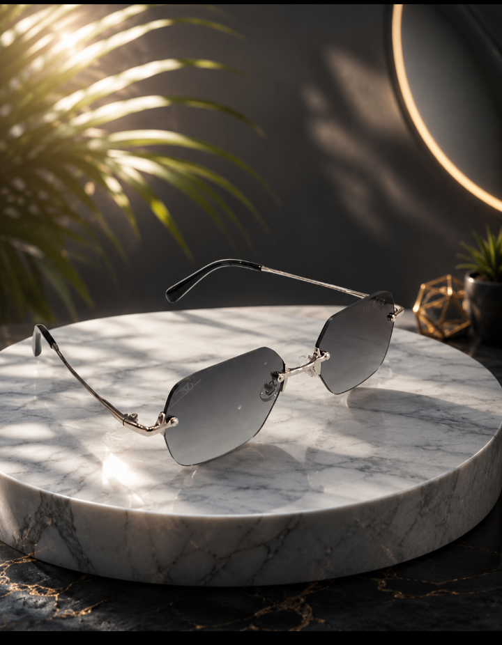 Shadow Luxe Rimless Sunglasses