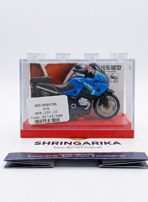 Miniature "Pull-Back" Racing Motorcycle Model