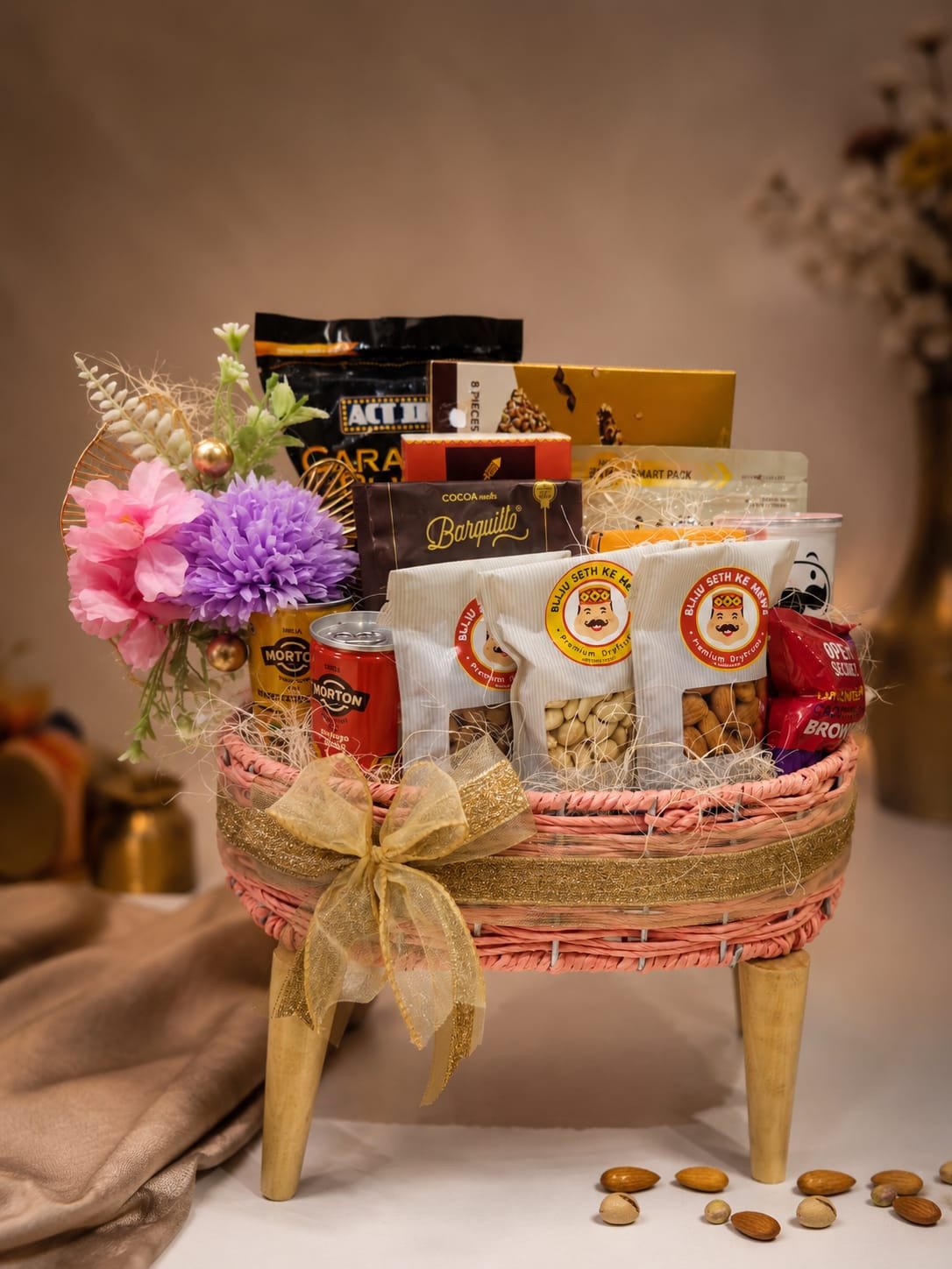 Pink Blossom Gourmet Stand Hamper
