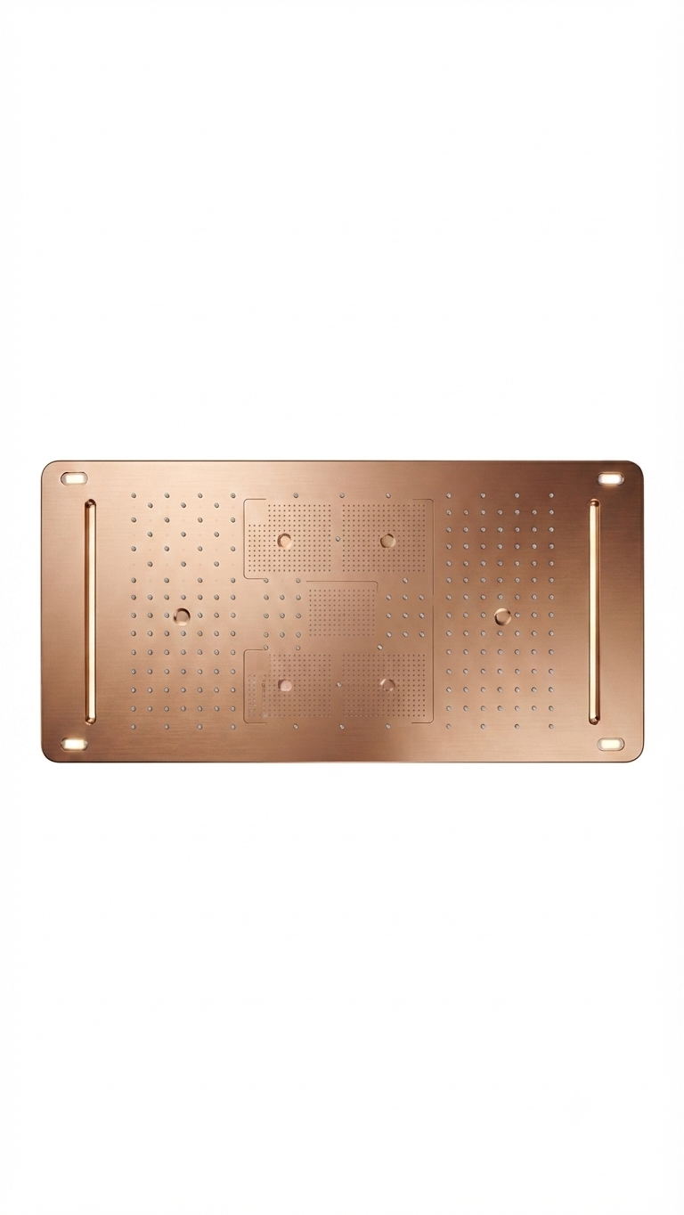 Horizon 3 Flow LED Ceiling Shower – Deep Rose Gold