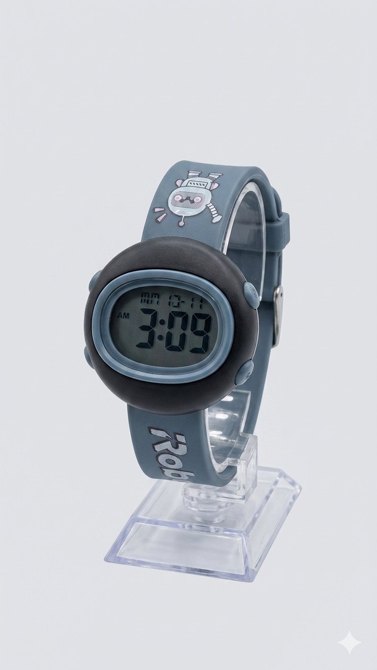 Robo-Fun Digital Children's Watch - Teal-Grey