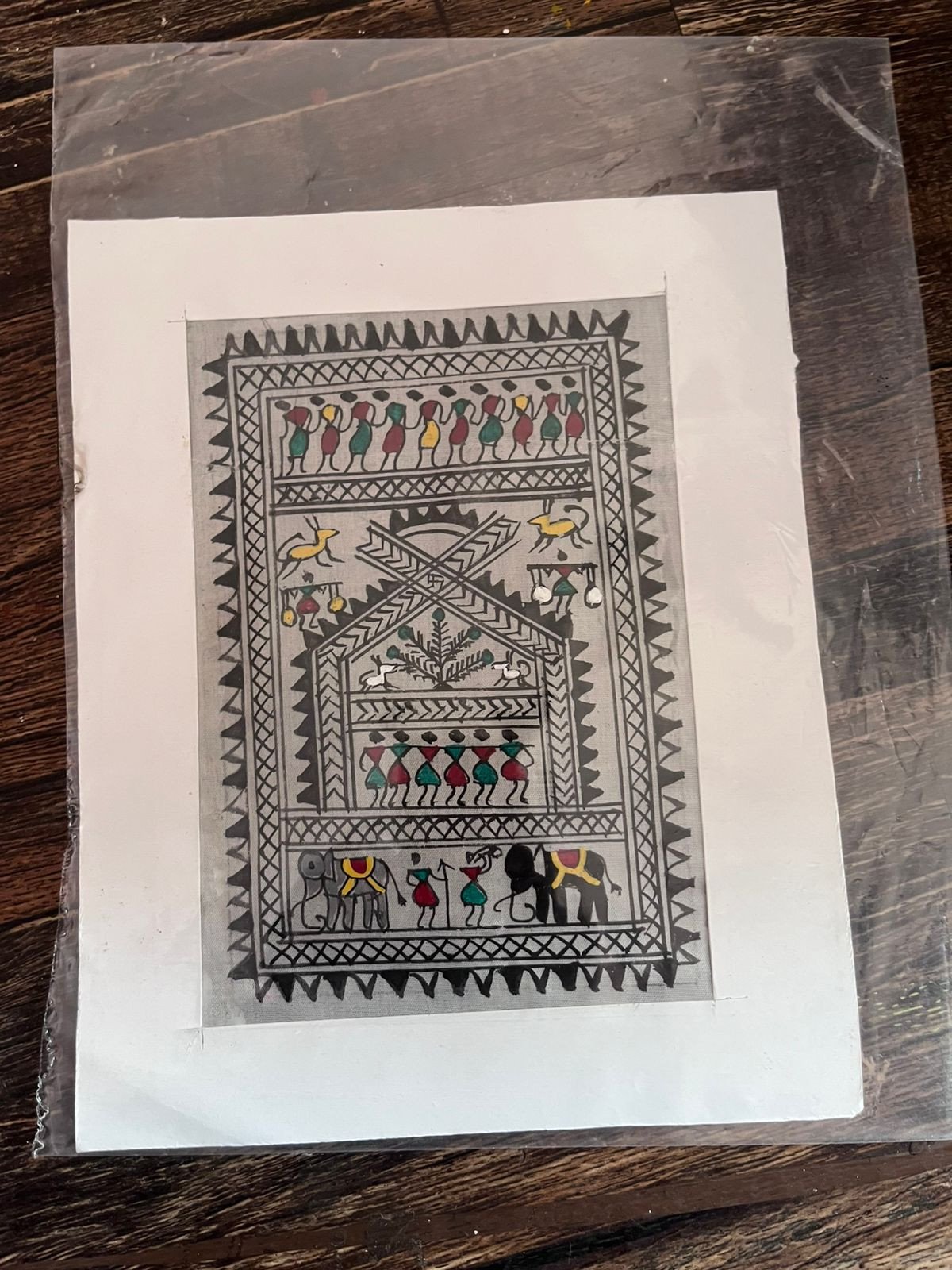 Traditional Warli Tribal Folk Art Painting