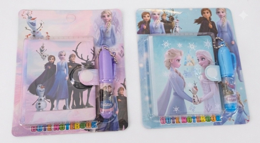 Disney Frozen-themed "Cute Notebook" and pen stationery sets