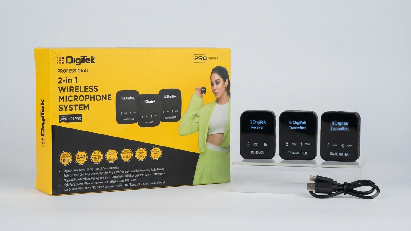 Digitek Professional 2-in-1 Wireless Microphone System