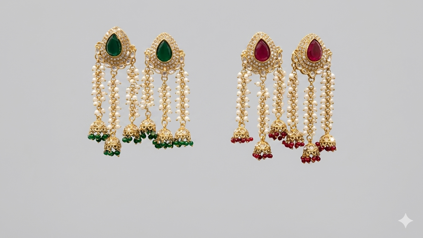 Jhumka Earrings Set