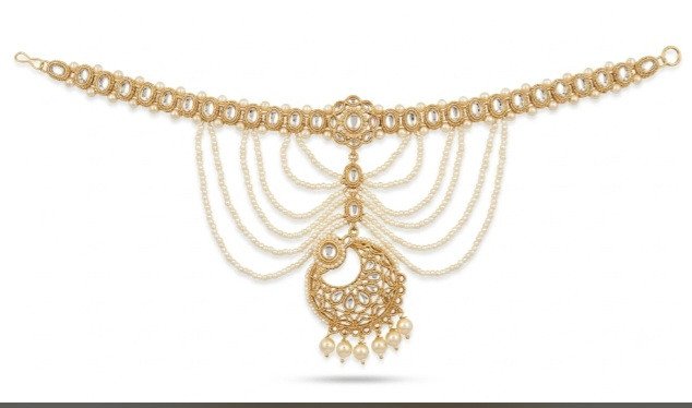Traditional Floral Kundan & Ruby Bridal Nose Ring (Nath)