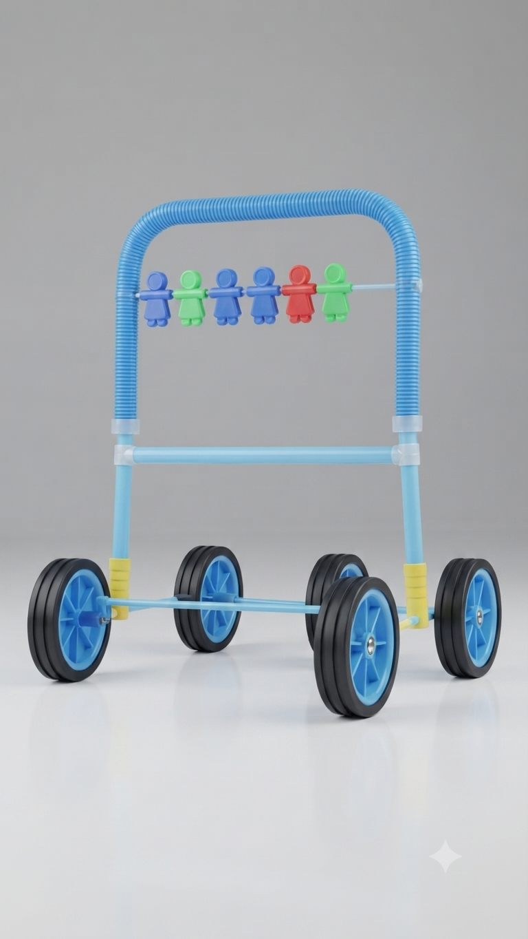 Children's Blue Plastic Baby Walker