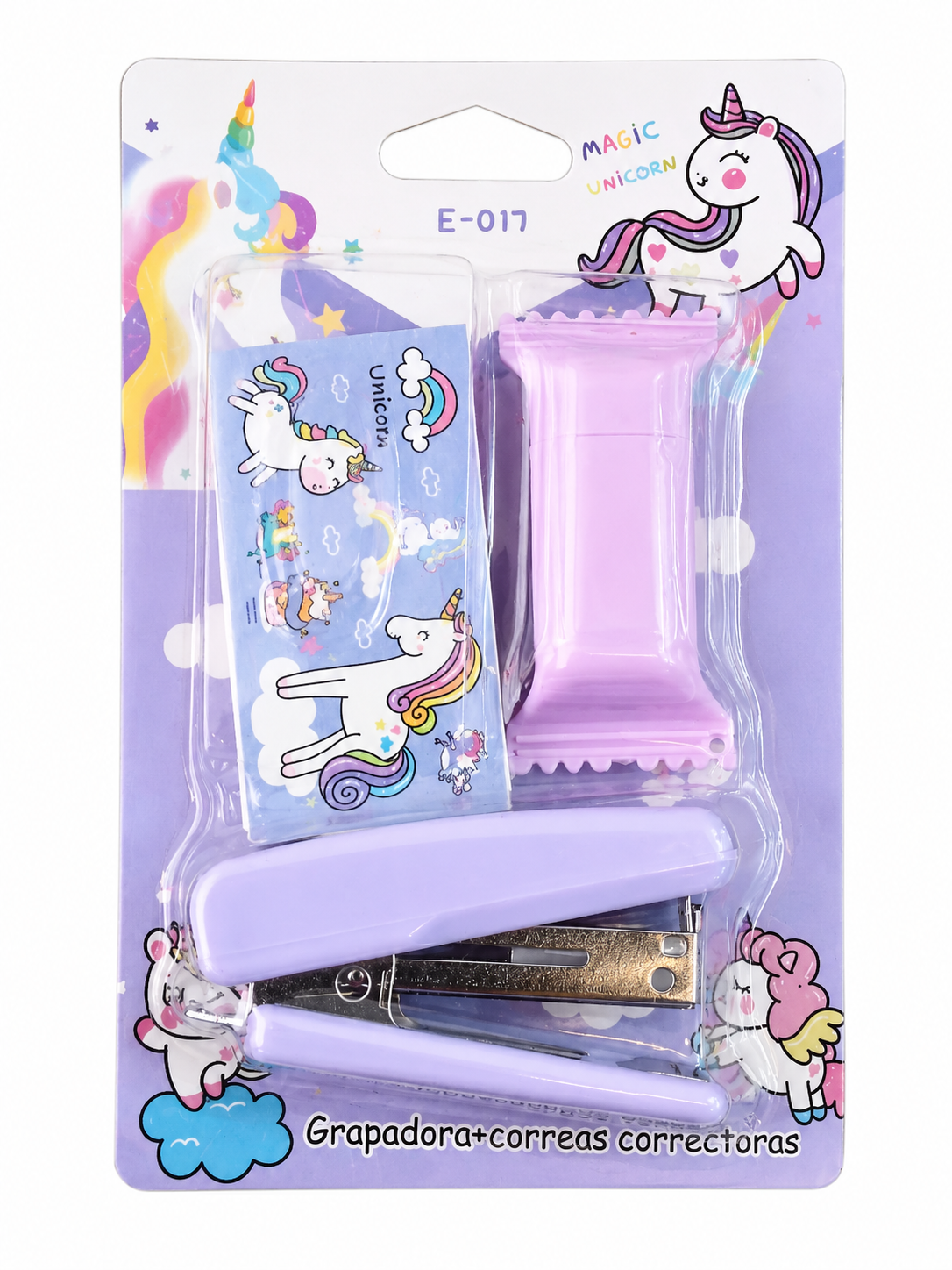 Magic Unicorn Mini Stapler Set (Pastel Purple)