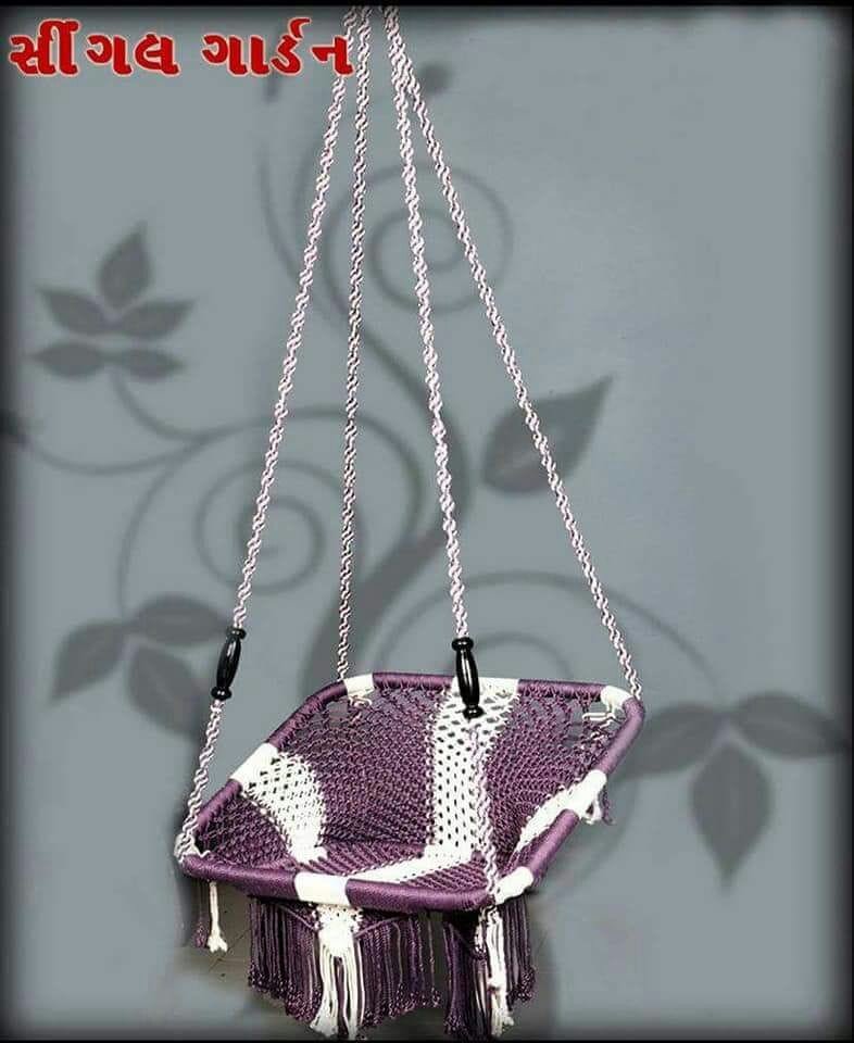 Single Garden Macramé Swing / Jhula