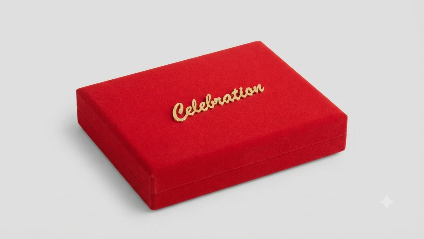 Celebration Red Velvet Pen Drive / USB Storage Box