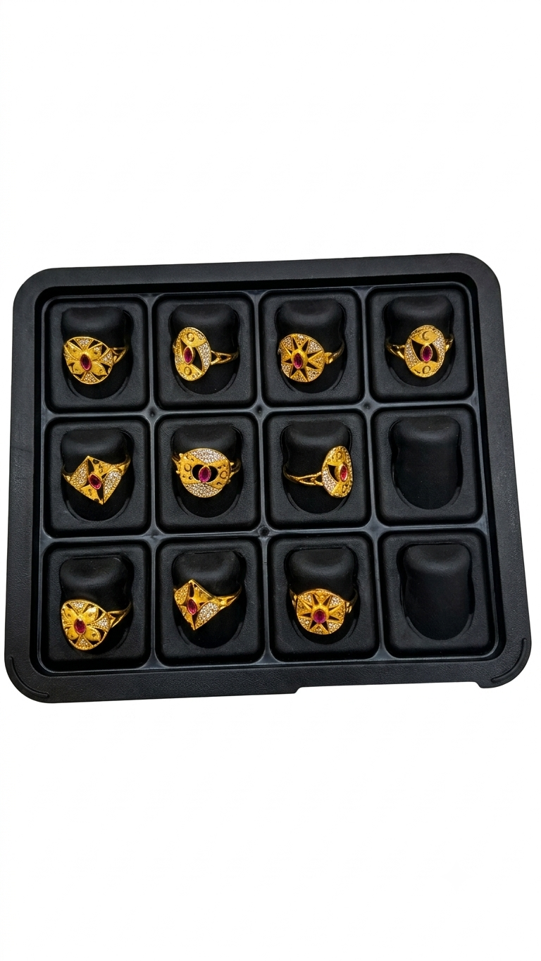 Assorted Women's Gold-Plated Decorative Rings