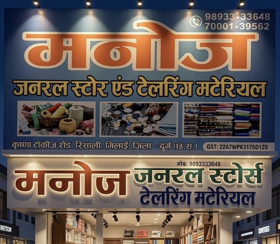 Manoj general & tailoring material risali