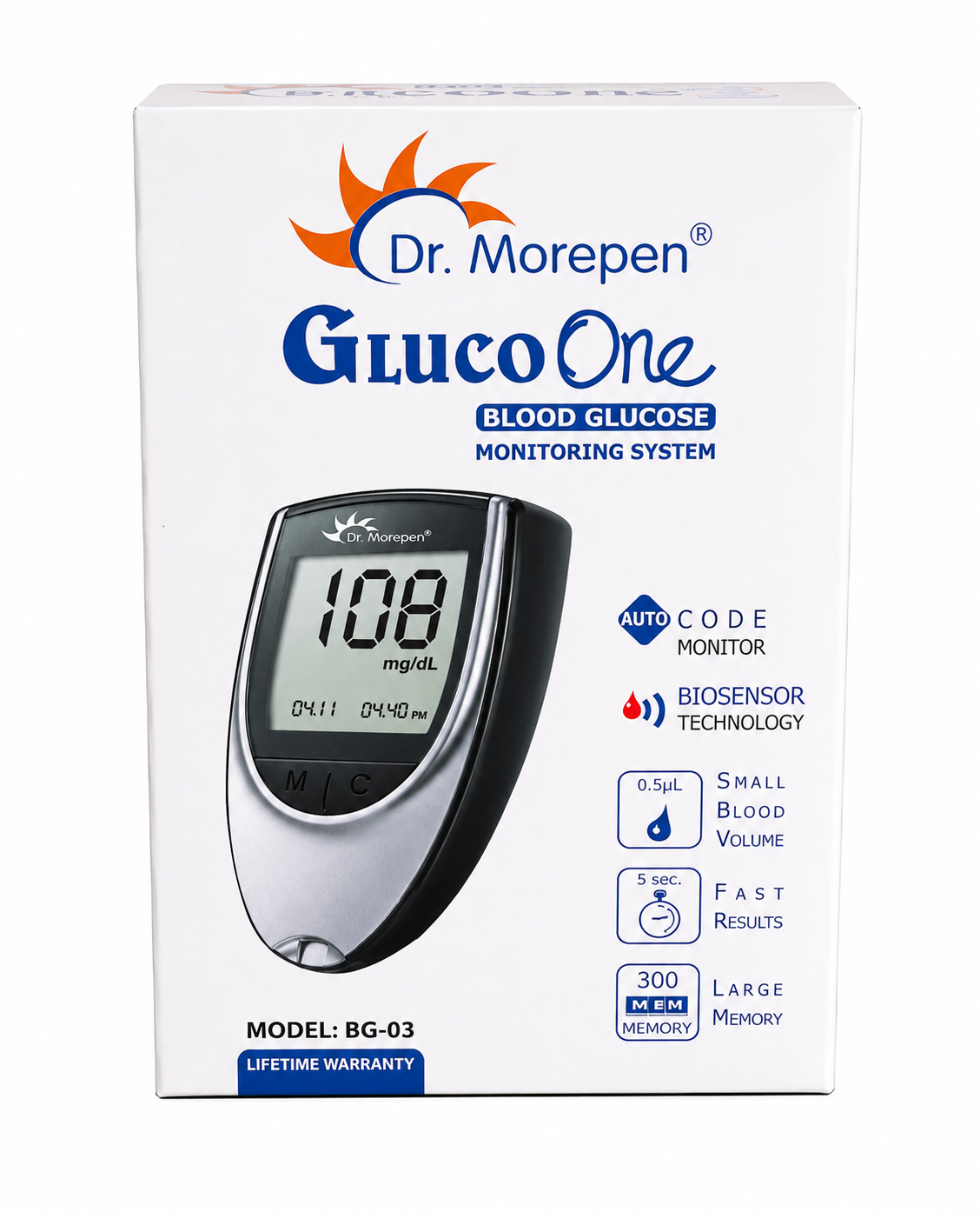 Dr. Morepen GlucoOne Blood Glucose Monitoring System (BG-03)