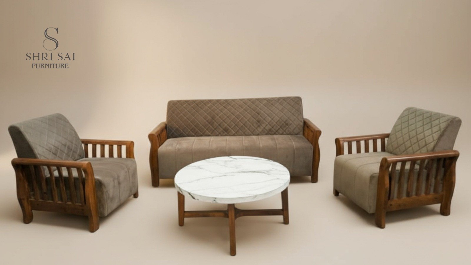 The Kingston Slatted Teak Sofa Set