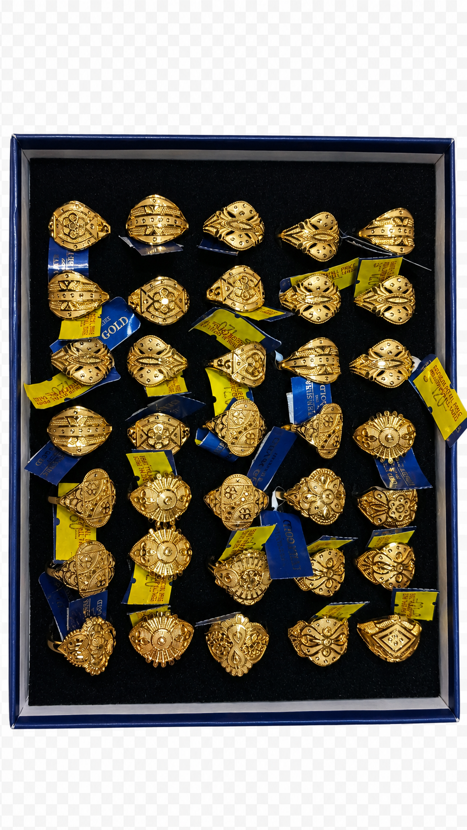 Premium Gold Plated Designer Ring Collection Set