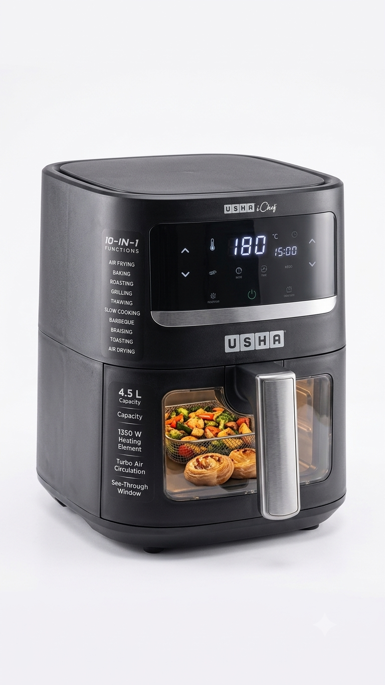 Usha iChef Smart Air Fryer (4.5 Litre capacity)