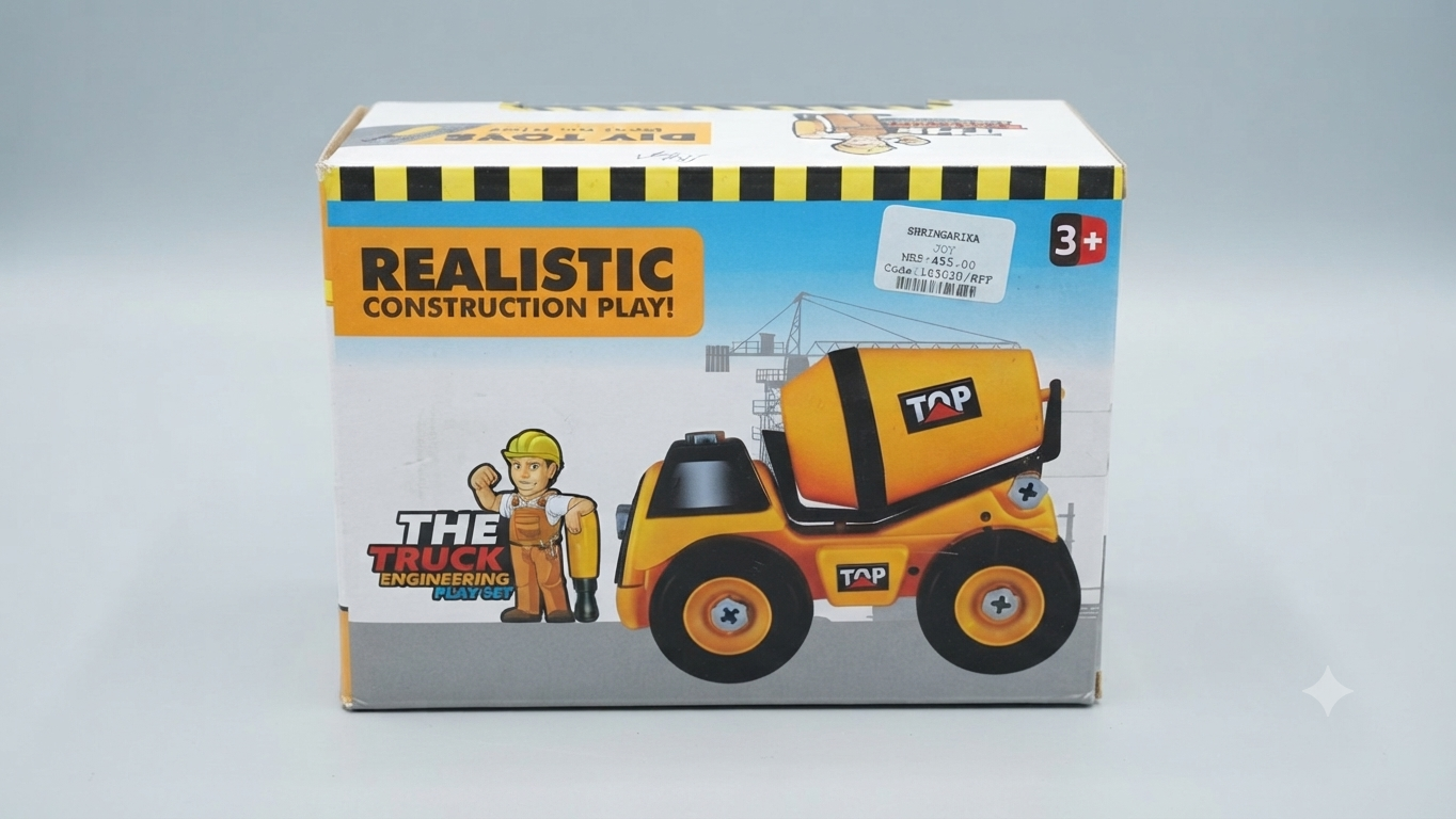 The Truck Engineering Play Set" DIY Construction Toy Cement Mixer