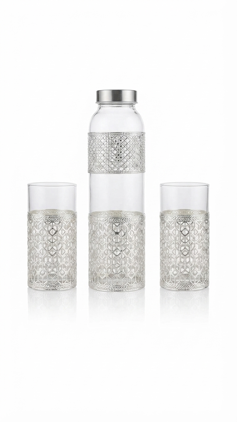 Water Decanter Set with Cages