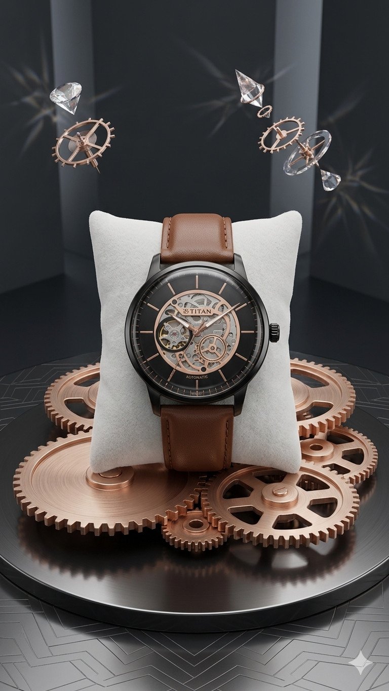 The Titan 'Gilded Gears' Skeleton Automatic
