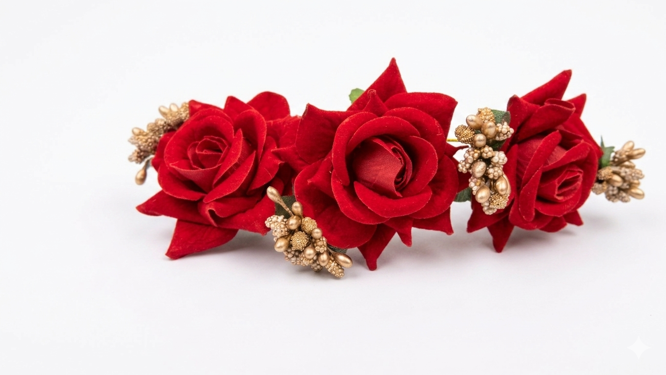 Rose hair pin