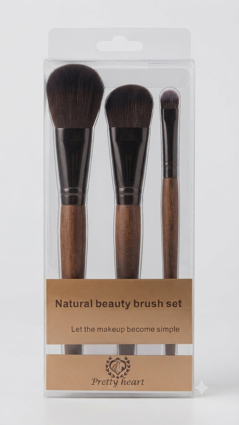 Pretty Heart Natural Beauty Brush Set