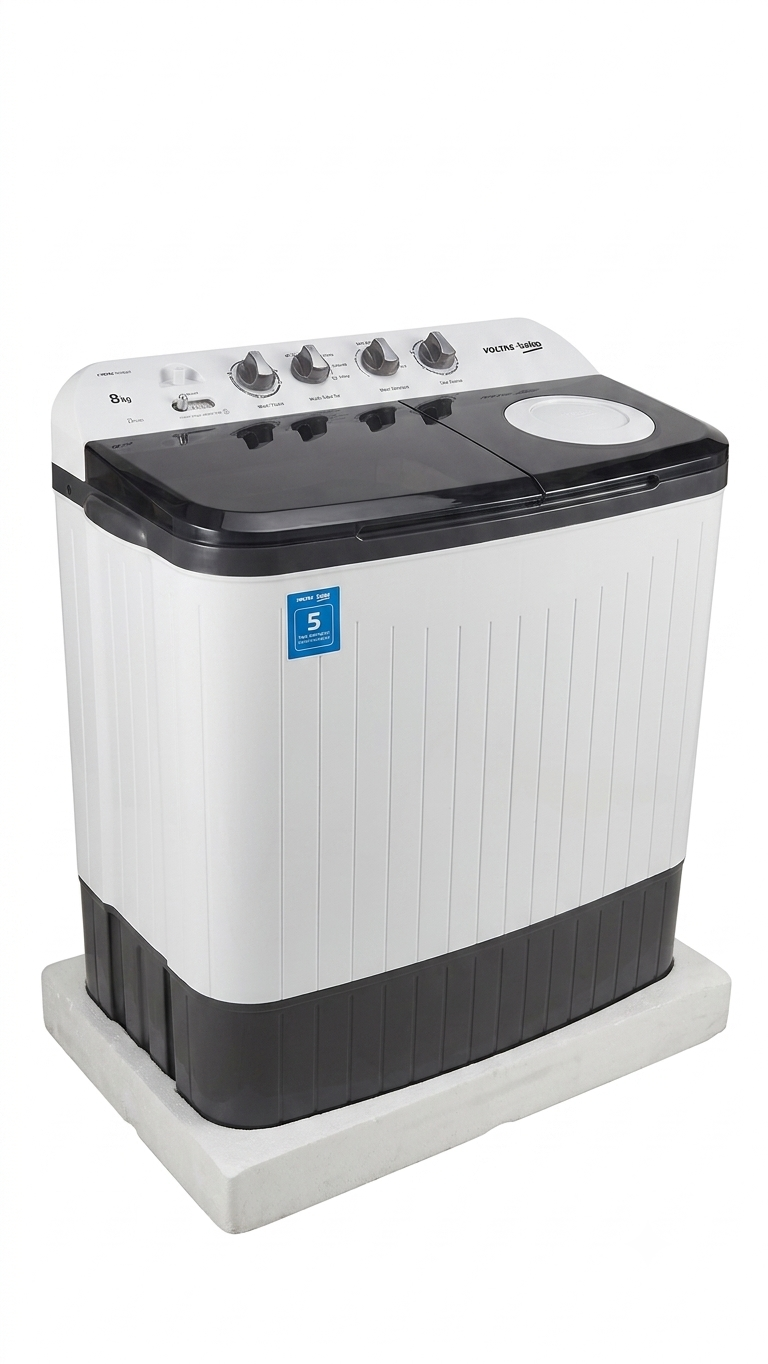 Voltas Beko 8 kg Semi-Automatic Top-Load Washing Machine