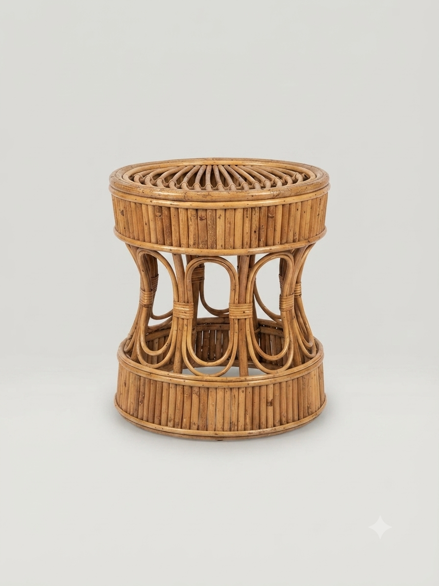 Rattan Stool / Low Coffee Table