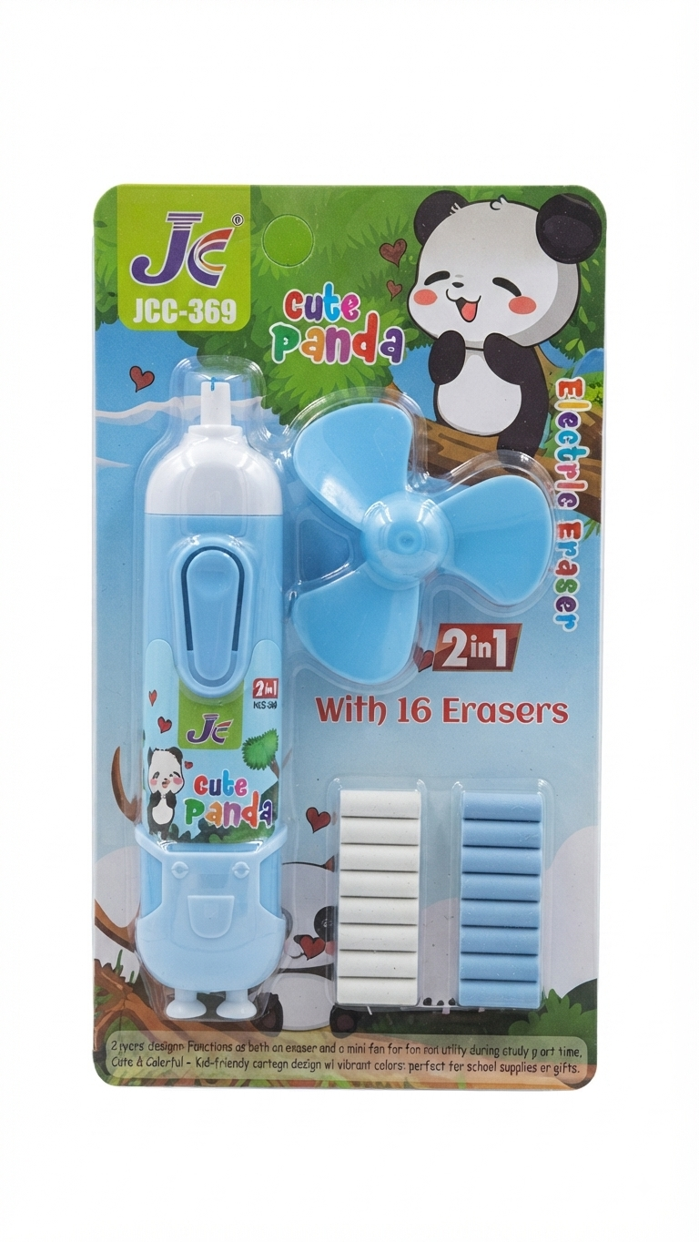 Cute Panda 2-in-1 Electric Eraser