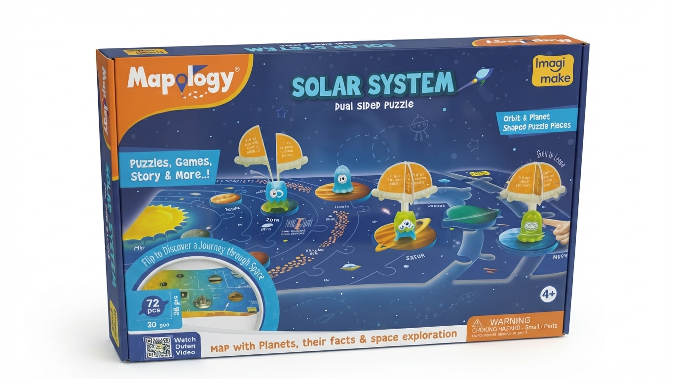 Mapology Solar System Dual Sided Puzzle