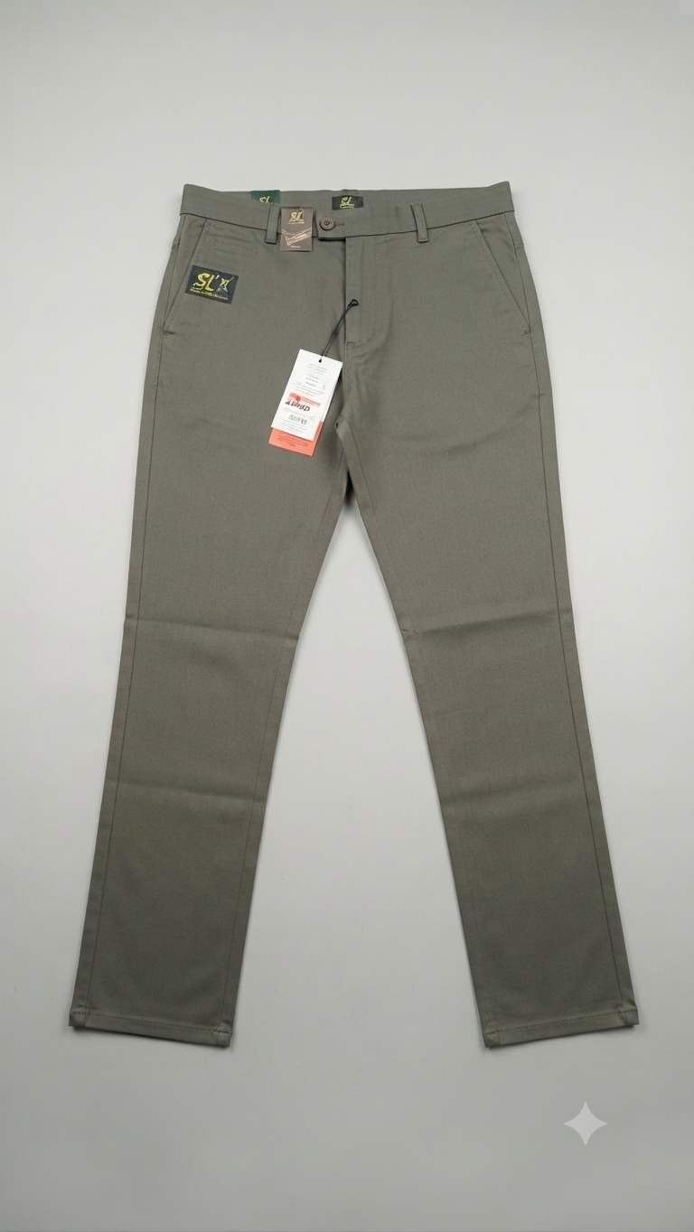 Men's SLX Brand Olive-Green Tailored Trousers