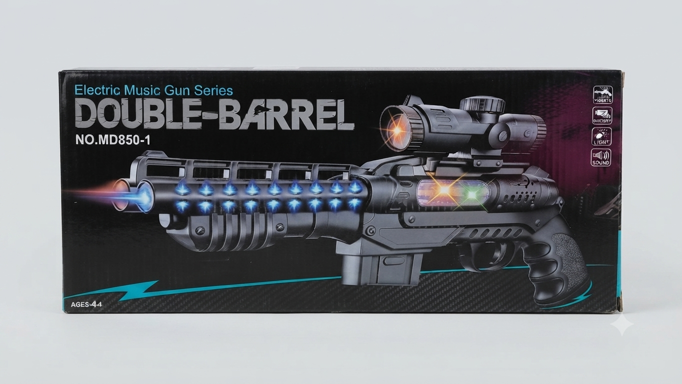 Electric Music Gun Series: Double-Barrel Toy Gun