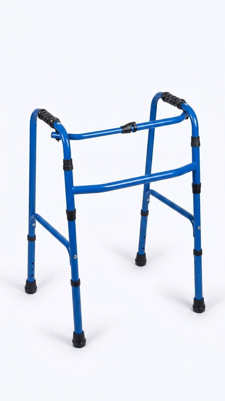 Lightweight Blue Foldable Adjustable Mobility Walker