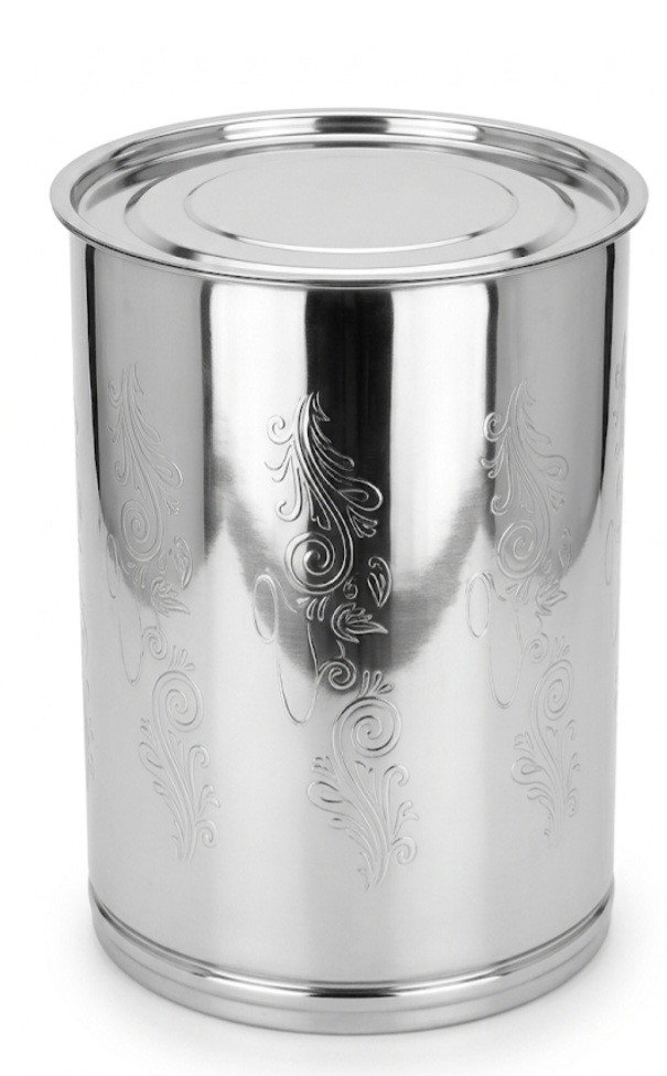 stainless steel storage canister drum