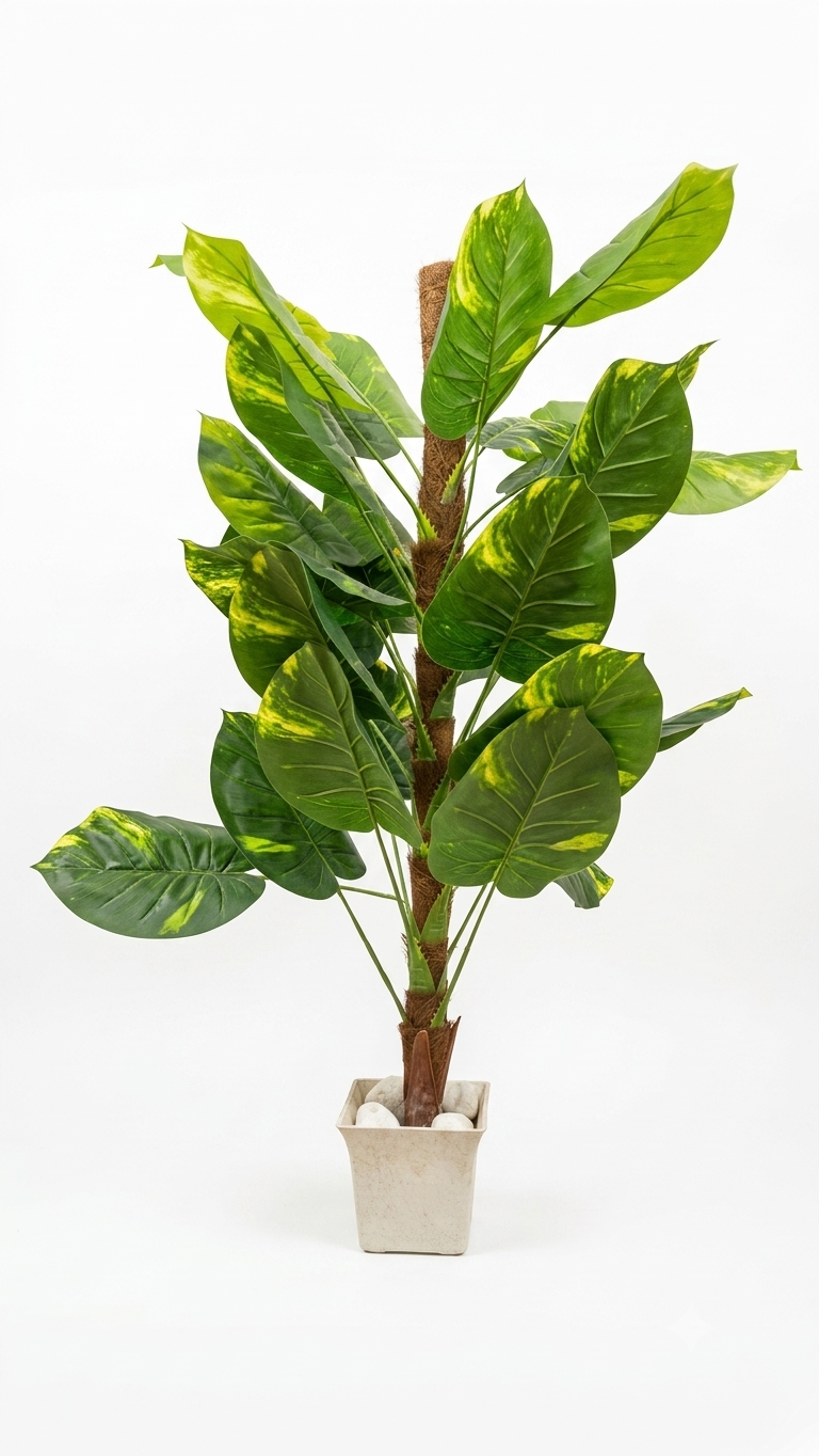Tall Artificial Pothos Floor Plant with Moss Pole