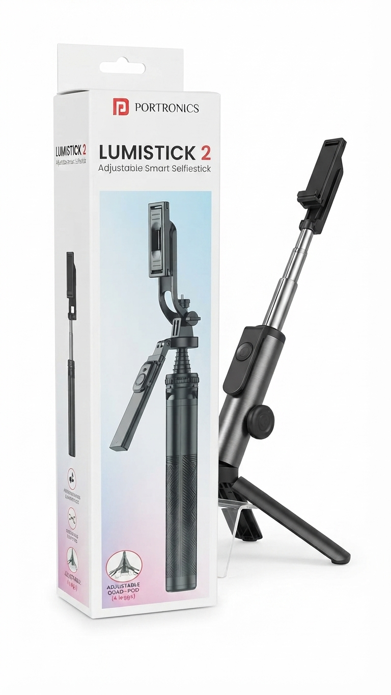 Portronics Lumistick 2 Adjustable Smart Selfiestick