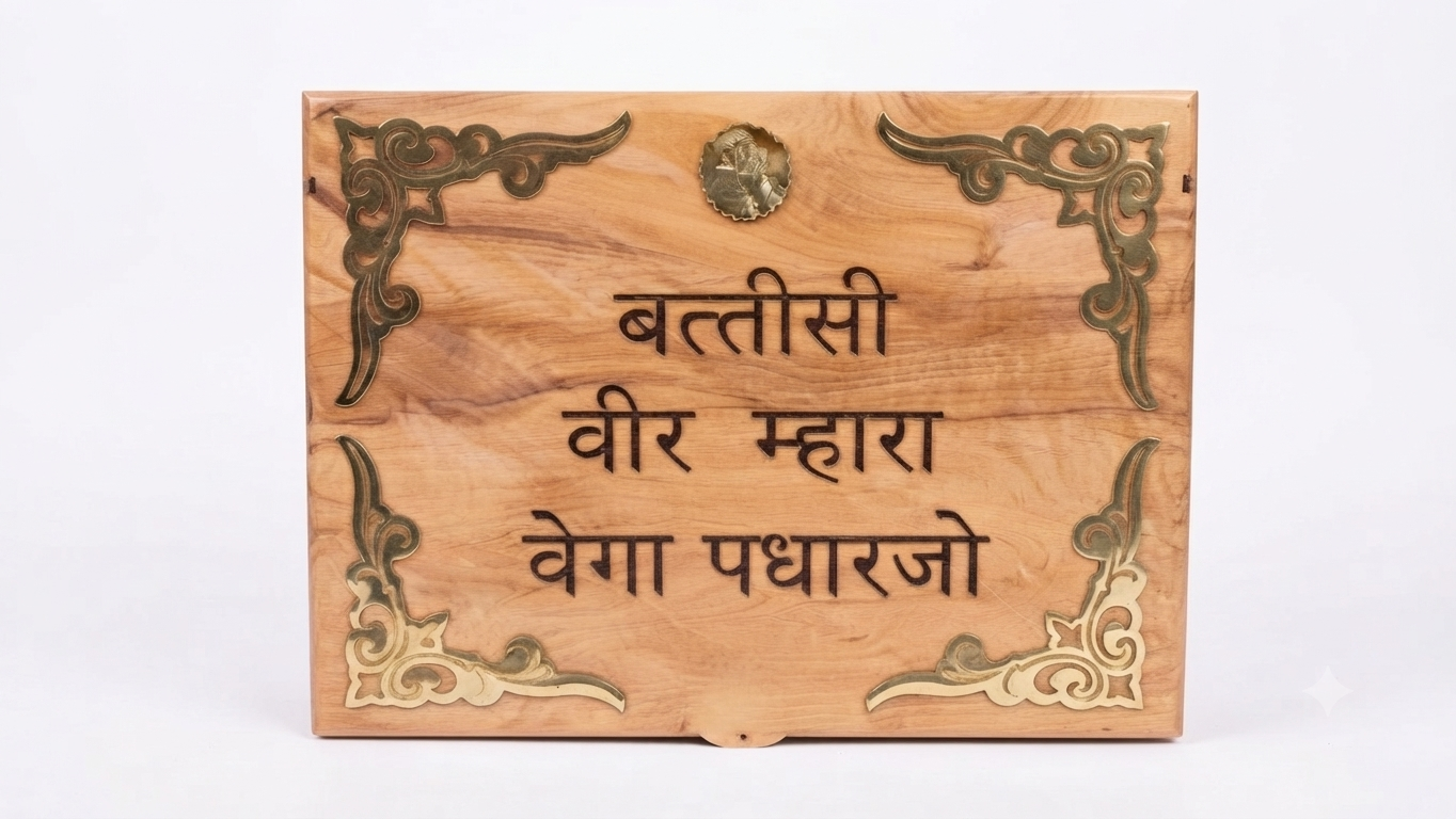 Custom Engraved Wooden Deity Invocation Box