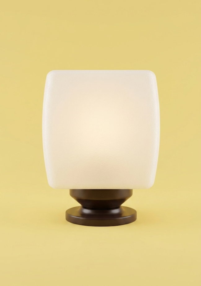 Rounded Cube Modern Outdoor Pillar Light