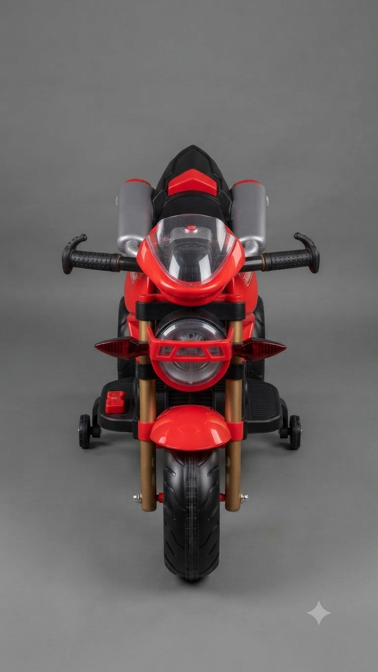 "Little Biker" Red 3-Wheel Kids' Ride-On Motorcycle
