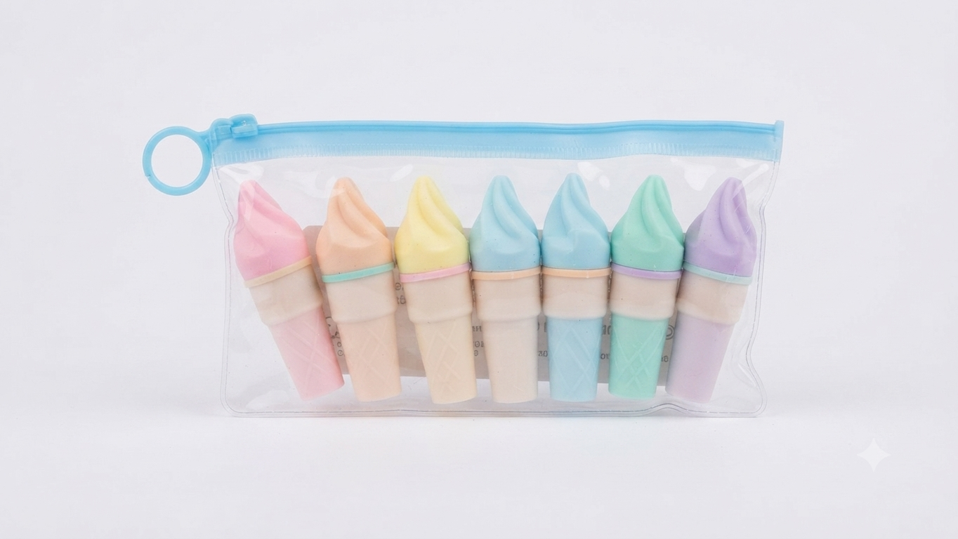 Ice cream cone-shaped highlighters