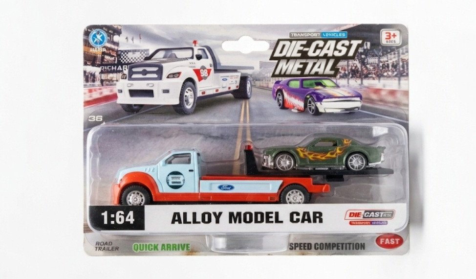 1:64 Scale Alloy Die-Cast Road Trailer Transport Set