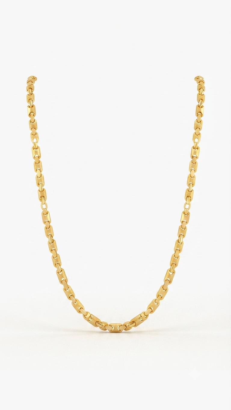 Matte Gold Fancy Link Chain